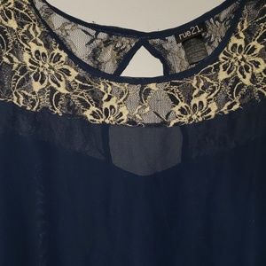 Navy Blue pull over top